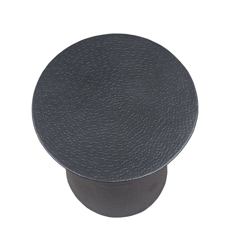 Josi 21 Inch Round Side End Table- Handcrafted Hammered Design