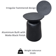 Josi 21 Inch Round Side End Table- Handcrafted Hammered Design