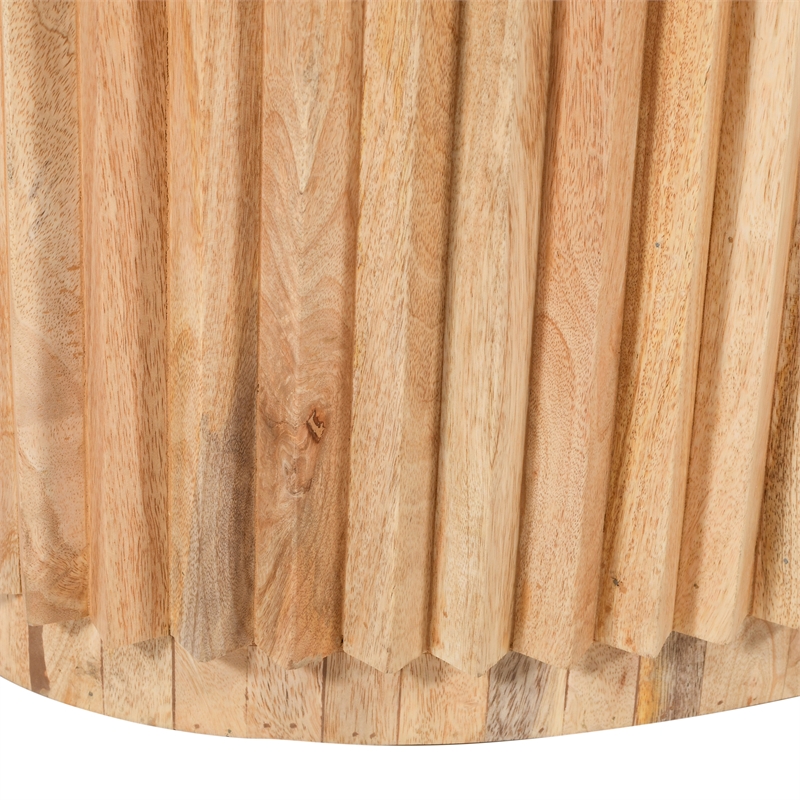 Muna Coffee Table- 36 Inch Oval Top- Handcrafted in  Mango Wood