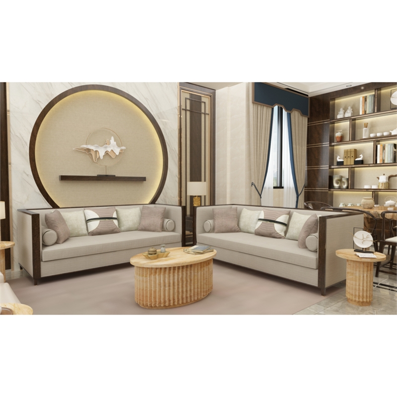 Muna Coffee Table- 36 Inch Oval Top- Handcrafted in  Mango Wood