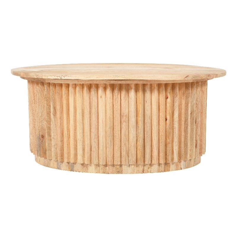 Muna Coffee Table- 36 Inch Oval Top- Handcrafted in  Mango Wood