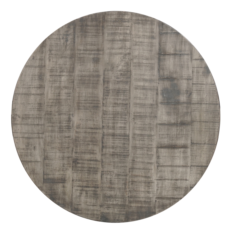36 Inch Round Coffee Table- Handcrafted Drum Shape