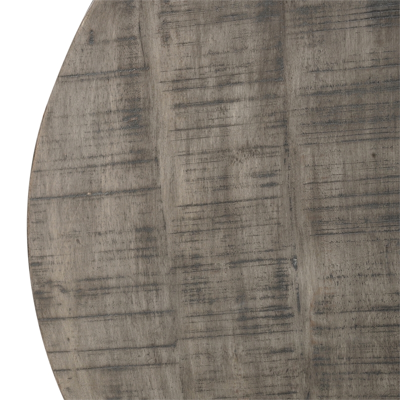 36 Inch Round Coffee Table- Handcrafted Drum Shape