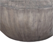 36 Inch Round Coffee Table- Handcrafted Drum Shape