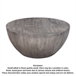 36 Inch Round Coffee Table- Handcrafted Drum Shape