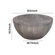 36 Inch Round Coffee Table- Handcrafted Drum Shape