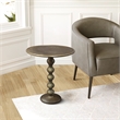 Shae 22 Inch Round Side End Table-Antique Brass Cast Aluminum