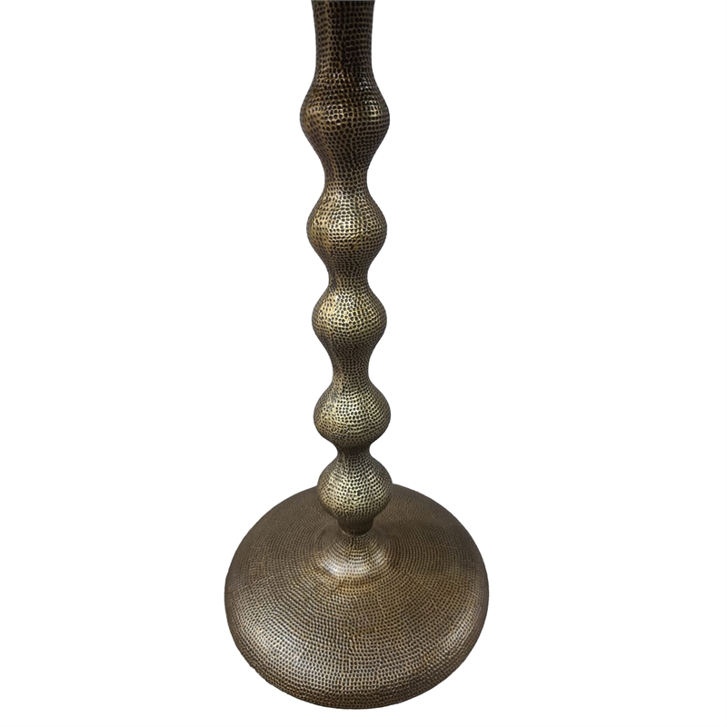 Shae 22 Inch Round Side End Table-Antique Brass Cast Aluminum