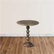 Shae 22 Inch Round Side End Table-Antique Brass Cast Aluminum