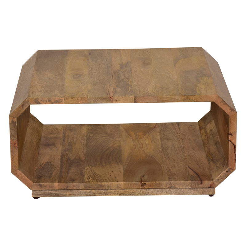 30 Inch Coffee Table- Handcrafted Hollow Cube Shape