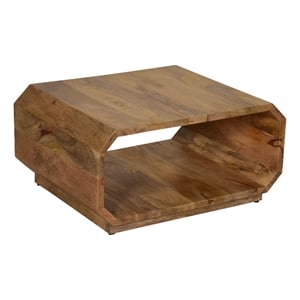 30 Inch Coffee Table- Handcrafted Hollow Cube Shape