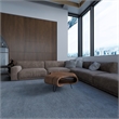 37 Inch Coffee Table- Handcrafted Curved Hexagon Shape with Open Shelf