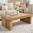 Cascade 36 Inch Coffee Table-Handcrafted Natural Acacia Wood