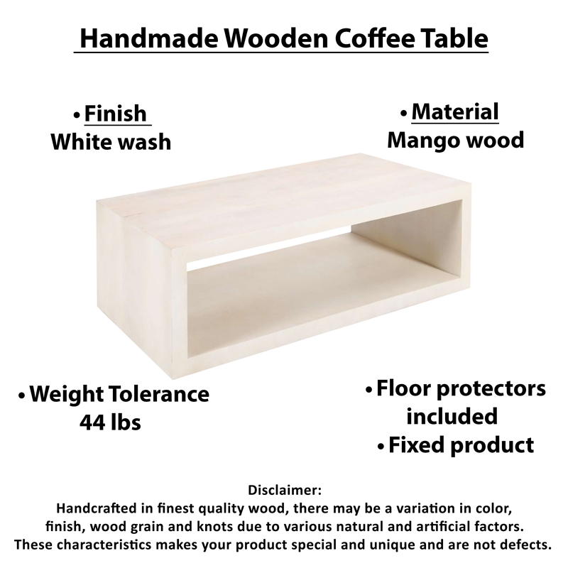 Keli Coffee Table- 58 Inch Minimalist Open Frame