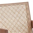 Tina 26 Inch Accent Armchair-Woven Rattan-Natural Brown Wood Finish