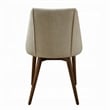 Iliana Side Dining Chair Set of 2-Beige Fabric-Tapered Brown Legs