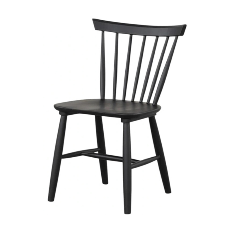 Baylee Side Dining Chair Set of 2-Farmhouse Spindle Back-Black Wood