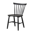 Baylee Side Dining Chair Set of 2-Farmhouse Spindle Back-Black Wood