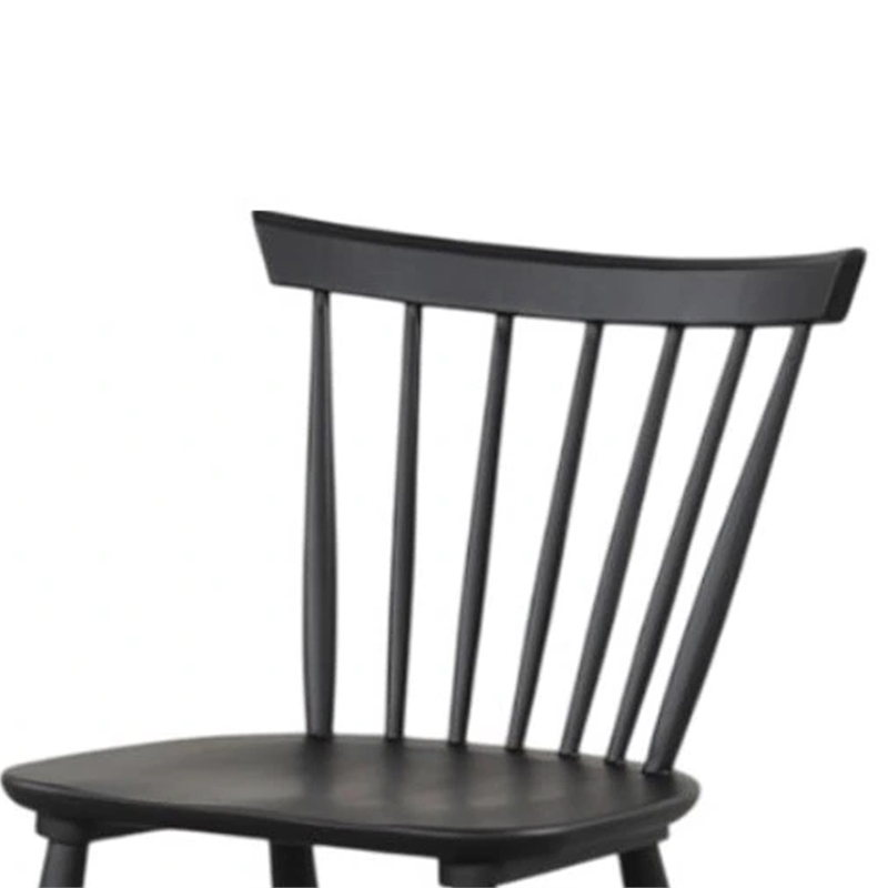 Baylee Side Dining Chair Set of 2-Farmhouse Spindle Back-Black Wood