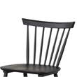 Baylee Side Dining Chair Set of 2-Farmhouse Spindle Back-Black Wood