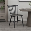 Baylee Side Dining Chair Set of 2-Farmhouse Spindle Back-Black Wood
