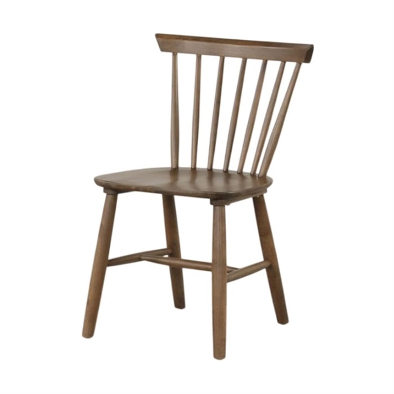 Baylee Side Dining Chair Set of 2-Spindle Back-Tapered Legs-Walnut Wood
