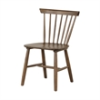 Baylee Side Dining Chair Set of 2-Spindle Back-Tapered Legs-Walnut Wood