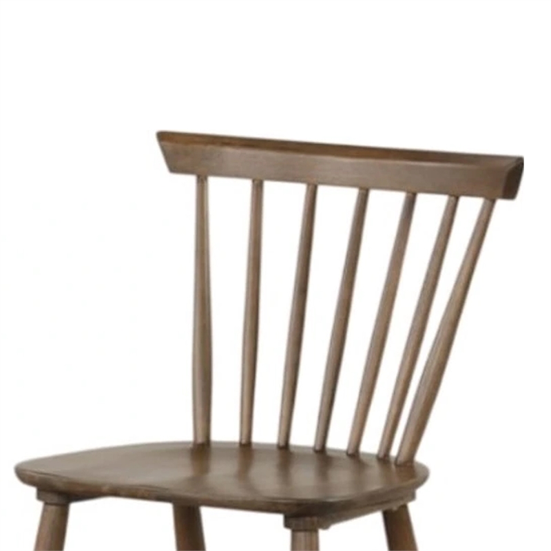 Baylee Side Dining Chair Set of 2-Spindle Back-Tapered Legs-Walnut Wood