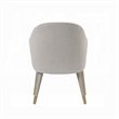 Arity Side Dining Chair Set of 2-Modern Light Gray Fabric-Gold Metal