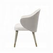 Arity Side Dining Chair Set of 2-Modern Light Gray Fabric-Gold Metal
