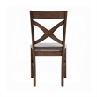 Feri Side Dining Chair Set of 2-Gray Foam Cushion-Farmhouse Brown