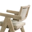 Gexy Dining Side Chair Set of 2-Brown Oak Veneer-Gray Polyester Seat