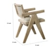 Gexy Dining Side Chair Set of 2-Brown Oak Veneer-Gray Polyester Seat