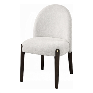 Jeh Side Dining Chair Set of 2-Beige Chenille-Espresso Brown Wood