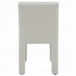 Side Dining Chair Set of 2-Plush White Boucle Seat-Tufted Backrest