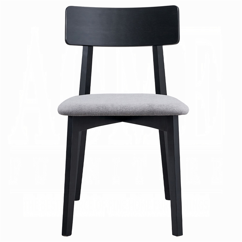 Rory Dining Side Chair Set of 2-Low Curved Back-Scandinavian Black