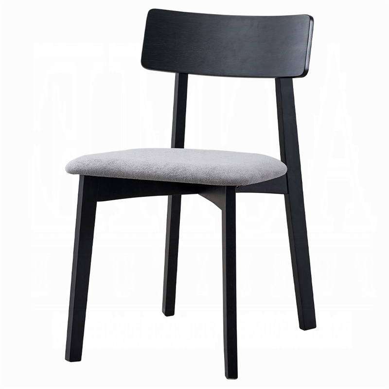 Rory Dining Side Chair Set of 2-Low Curved Back-Scandinavian Black