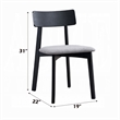 Rory Dining Side Chair Set of 2-Low Curved Back-Scandinavian Black