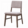 Koen Dining Side Chair Set of 2-Beige Corduroy Cushion-Walnut Brown