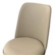 Relli Side Dining Chair Set of 2-Gold Metal-Taupe Faux Leather-Round Seats