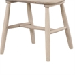 Baylee Side Dining Chair Set of 2-Spindle Back-Tapered Legs-White Oak Wood