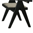 Toty Dining Armchair Set of 2-Curved Arms-Angled Rear Legs-Gray Fabric