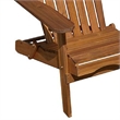 Geli Outdoor Adirondack Chair-Slatted Back-Natural Brown Wood