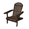 Geli Outdoor Adirondack Chair-Slatted Back-Weathered Gray Wood