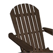 Geli Outdoor Adirondack Chair-Slatted Back-Weathered Gray Wood