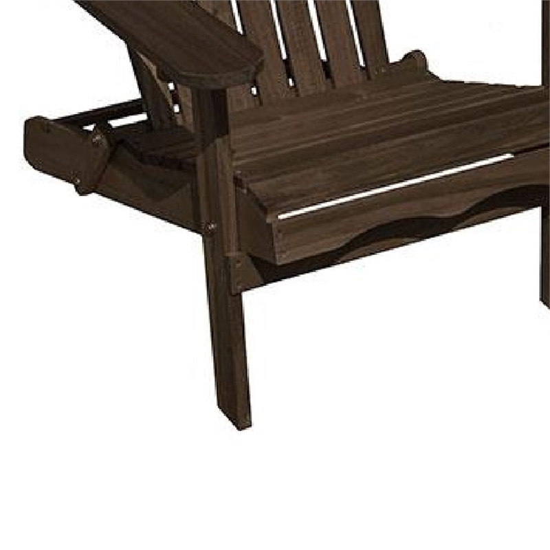 Geli Outdoor Adirondack Chair-Slatted Back-Weathered Gray Wood