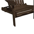 Geli Outdoor Adirondack Chair-Slatted Back-Weathered Gray Wood