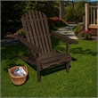 Geli Outdoor Adirondack Chair-Slatted Back-Weathered Gray Wood
