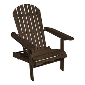 Geli Outdoor Adirondack Chair-Slatted Back-Weathered Gray Wood