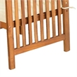 Kaila Outdoor Armchair Set of 2-Beige Cushions-Natural Brown Wood